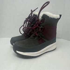 Cat & Jack Girls Winter Snow Boots Charcoal Size 13 Thermolite Insulation